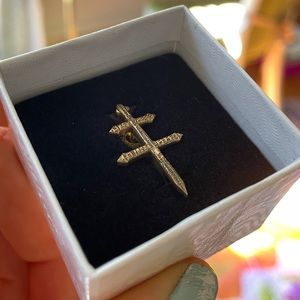 Authentic D’USSE cross lapel pin